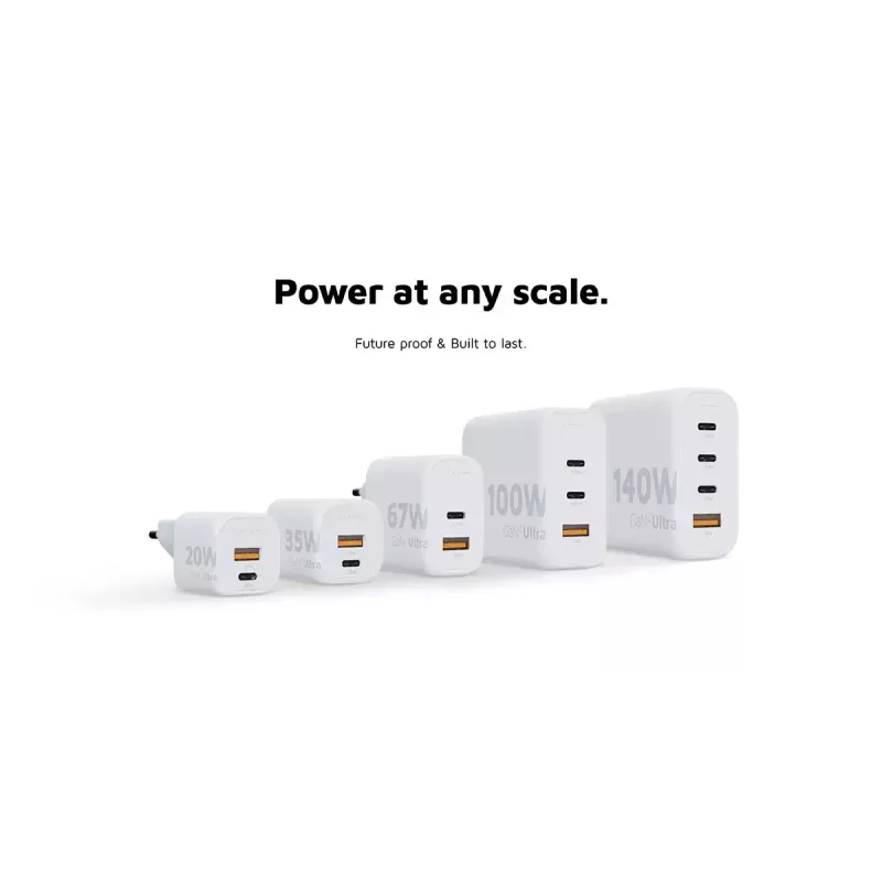 Cargador de pared Xtorm 35W GaN² Ultra interior USB Type-C carga rápida blanco