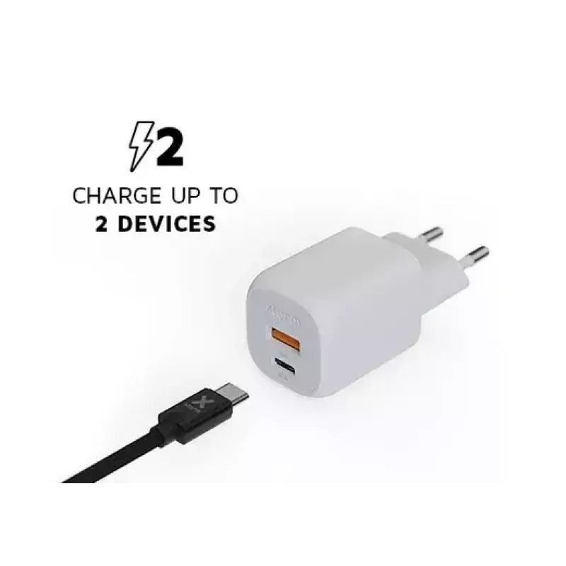 Cargador de pared Xtorm 35W GaN² Ultra interior USB Type-C carga rápida blanco