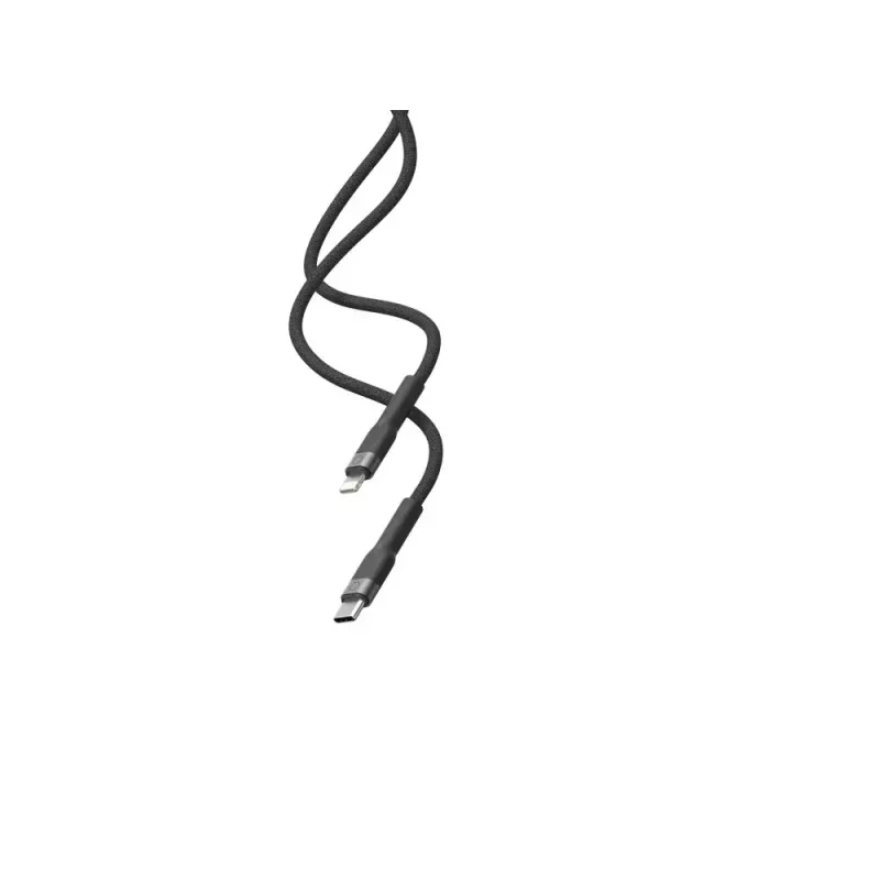 Cable USB-C a Lightning LINQ byELEMENTS 2 m certificado MFi Negro