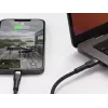 Cable USB-C a Lightning LINQ byELEMENTS 2 m certificado MFi Negro