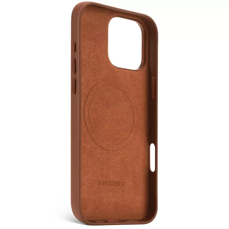 Funda Decoded de piel para iPhone 16 Pro Max 17,5 cm Marrón