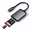 Lector de tarjetas Satechi ST-TCU3CRM USB 2.0 Type-C – SD, MicroSD, Gris, interno, 312 Mbit/s
