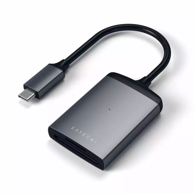 Lector de tarjetas Satechi ST-TCU3CRM USB 2.0 Type-C – SD, MicroSD, Gris, interno, 312 Mbit/s