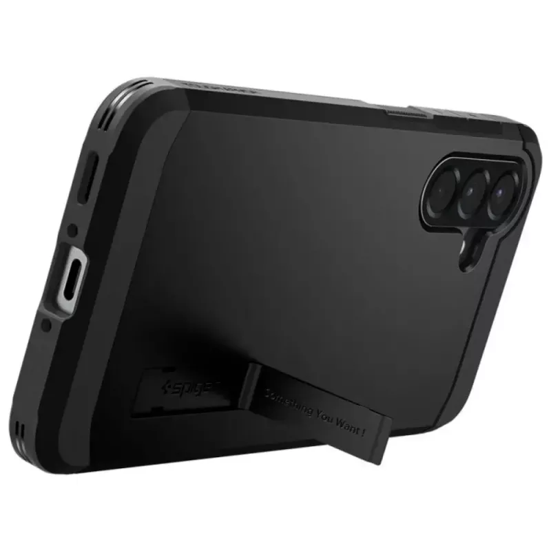 Funda Spigen Tough Armor para Samsung Galaxy A56 5G – negra, cubierta protectora de dos capas
