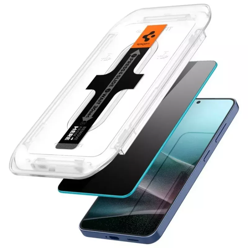 Protector de pantalla de cristal templado con privacidad Spigen Glas.TR EZ FIT HD para Samsung Galaxy S24/S25 — 2 uds.