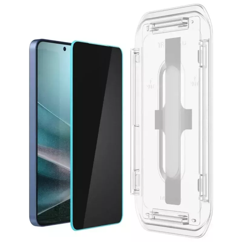 Protector de pantalla de cristal templado con privacidad Spigen Glas.TR EZ FIT HD para Samsung Galaxy S24/S25 — 2 uds.