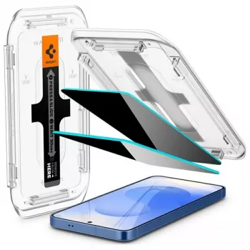 Protector de pantalla de cristal templado con privacidad Spigen Glas.TR EZ FIT HD para Samsung Galaxy S24/S25 — 2 uds.