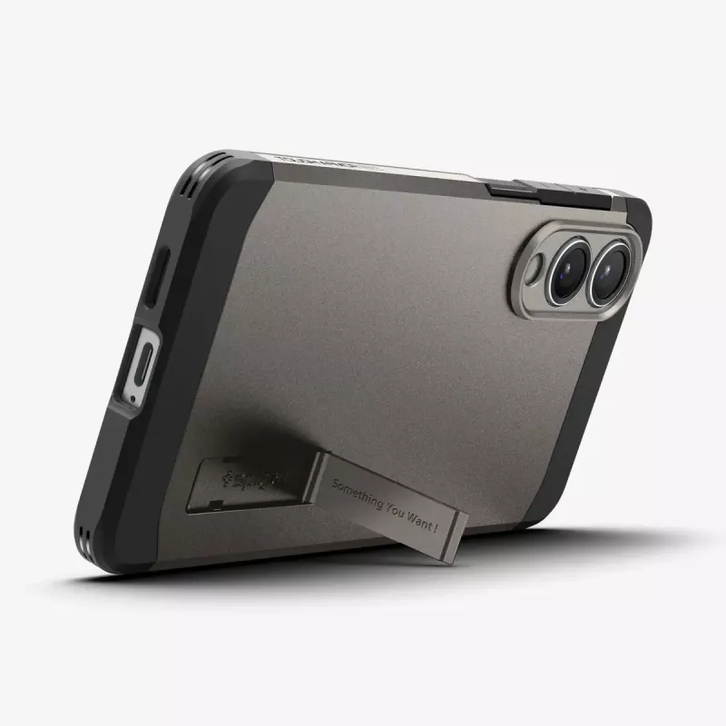 Funda Spigen Galaxy S25 Edge Tough Armor AI MagFit Gunmetal
