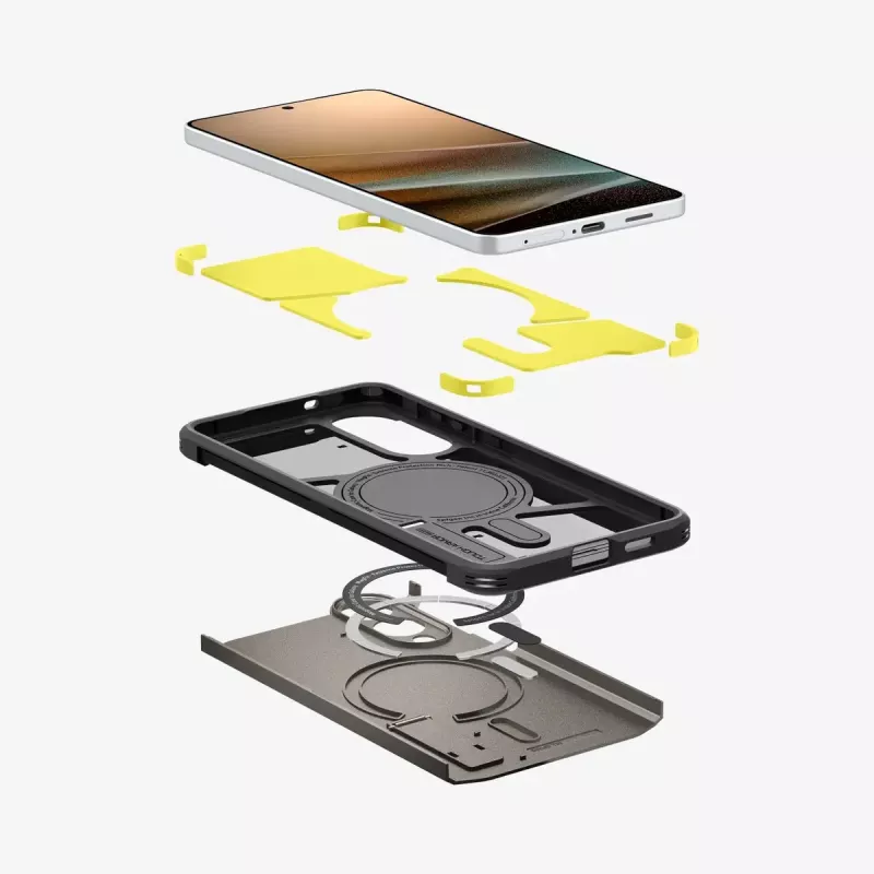 Funda Spigen Galaxy S25 Edge Tough Armor AI MagFit Gunmetal