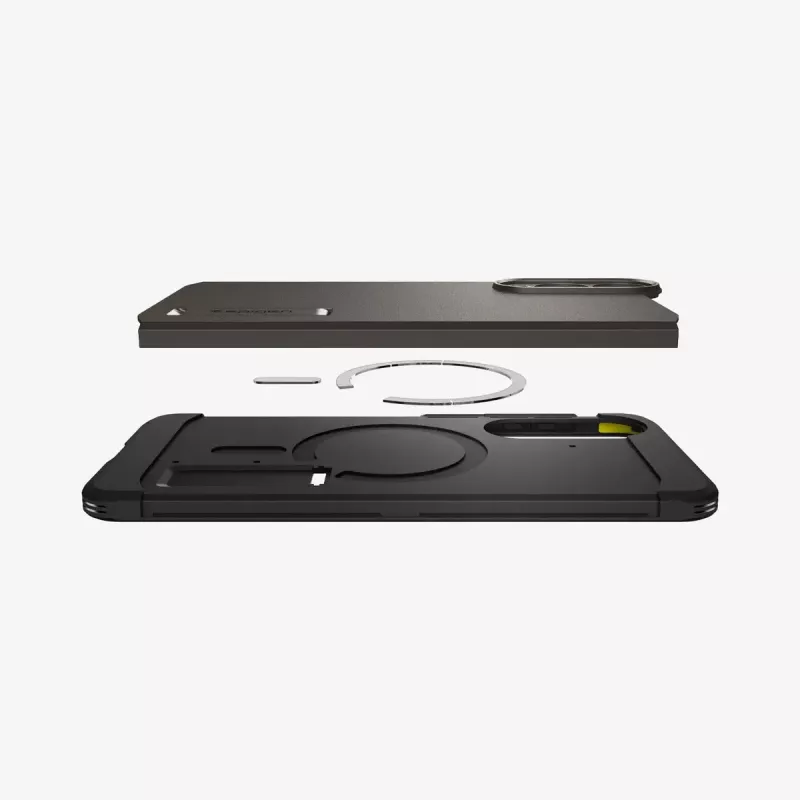 Funda Spigen Galaxy S25 Edge Tough Armor AI MagFit Gunmetal