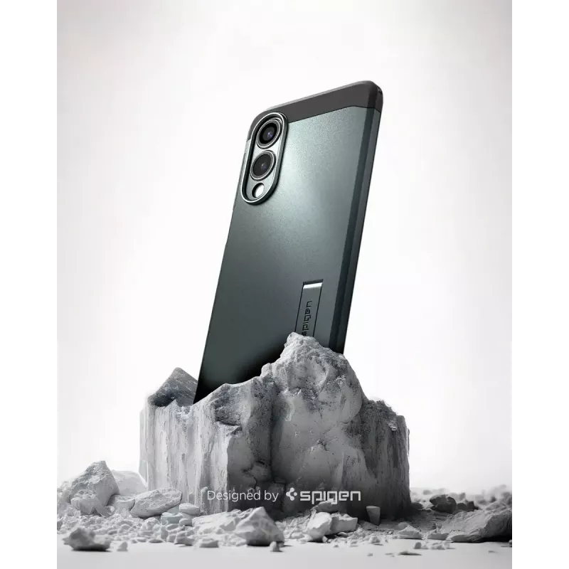 Funda Spigen Galaxy S25 Edge Tough Armor AI Abyss Verde