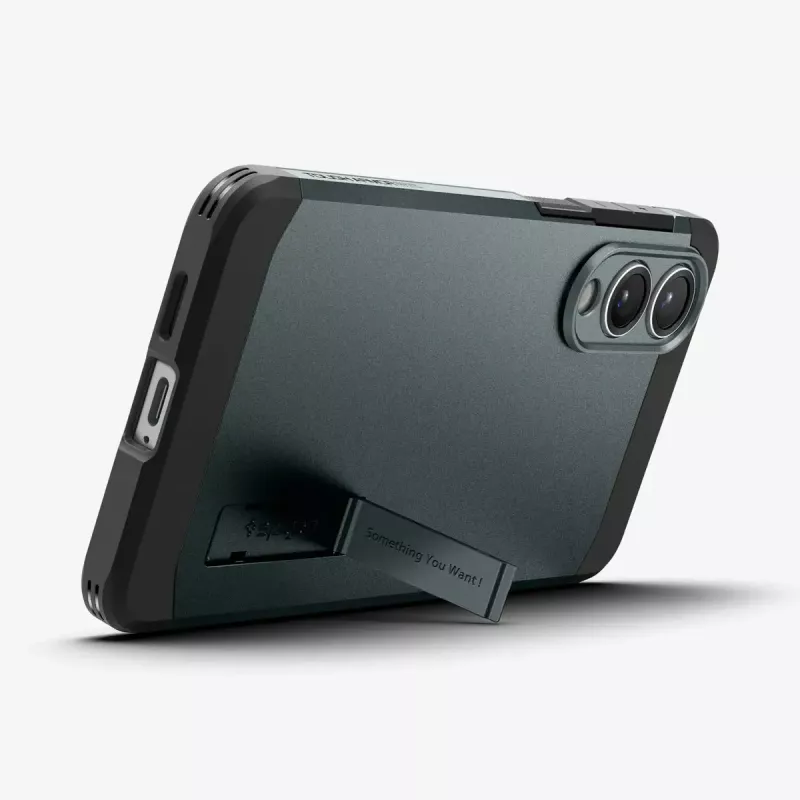 Funda Spigen Galaxy S25 Edge Tough Armor AI Abyss Verde