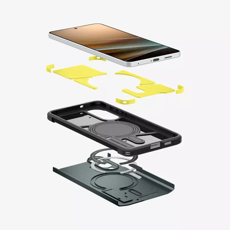 Funda Spigen Galaxy S25 Edge Tough Armor AI Abyss Verde