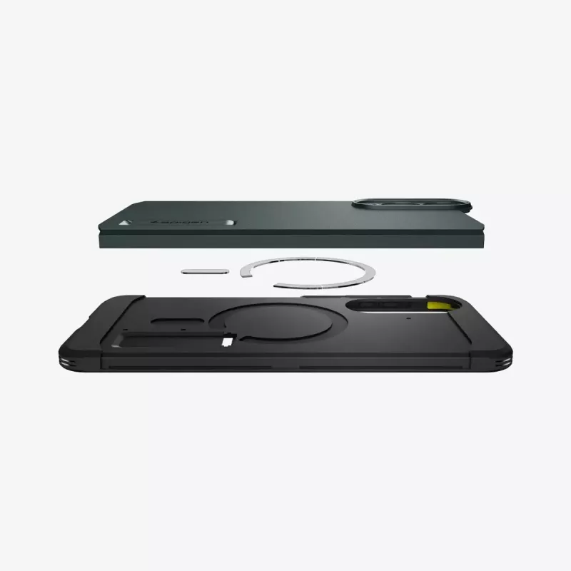 Funda Spigen Galaxy S25 Edge Tough Armor AI Abyss Verde