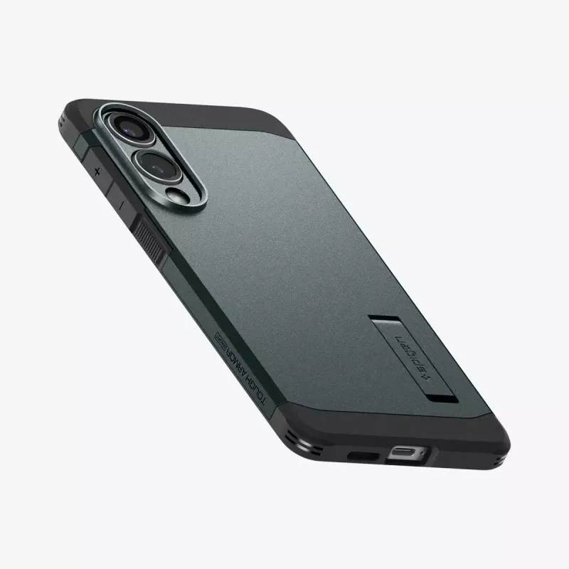 Funda Spigen Galaxy S25 Edge Tough Armor AI Abyss Verde