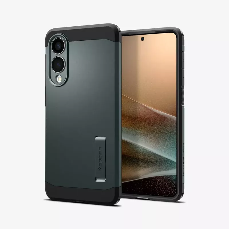 Funda Spigen Galaxy S25 Edge Tough Armor AI Abyss Verde