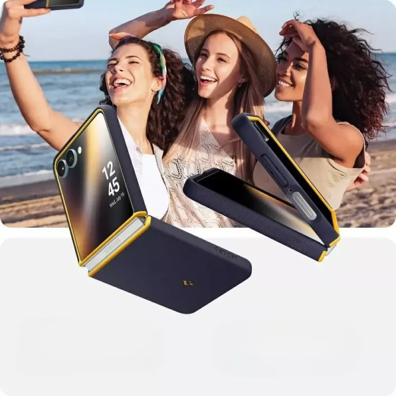 Funda protectora Spigen Nano Pop Mag para Samsung Galaxy Z Flip 7 — Blueberry Navy, compatible con MagSafe