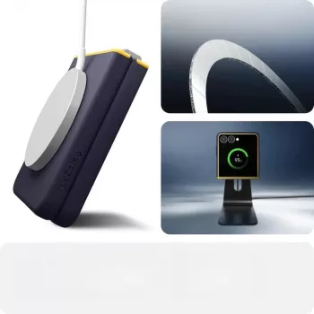 Funda protectora Spigen Nano Pop Mag para Samsung Galaxy Z Flip 7 — Blueberry Navy, compatible con MagSafe