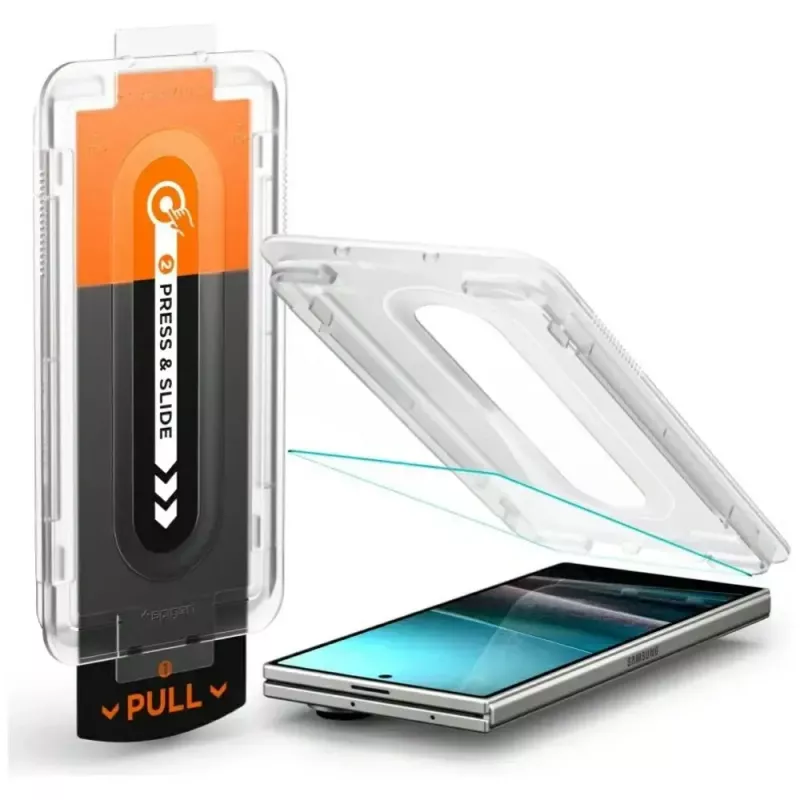 Protector de pantalla de cristal templado Spigen Glas.Tr EZ FIT Pro HD para Samsung Galaxy Z Fold7 — Antirrayaduras, Montaje sencillo