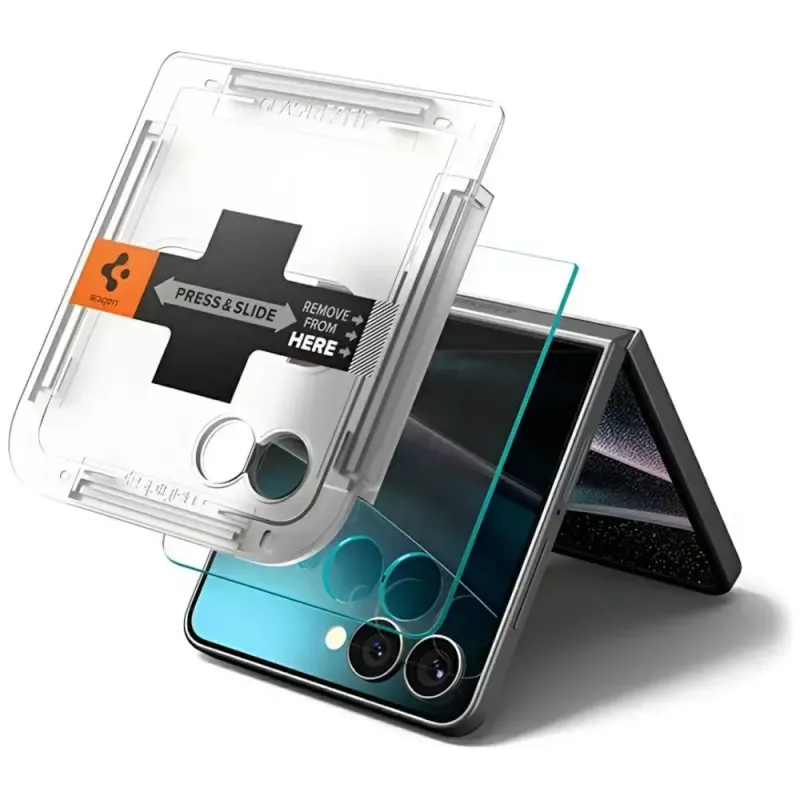 Protector de pantalla Spigen Glas.TR EZ FIT HD para Samsung Galaxy Z Flip 7 – Transparente, 2 uds.