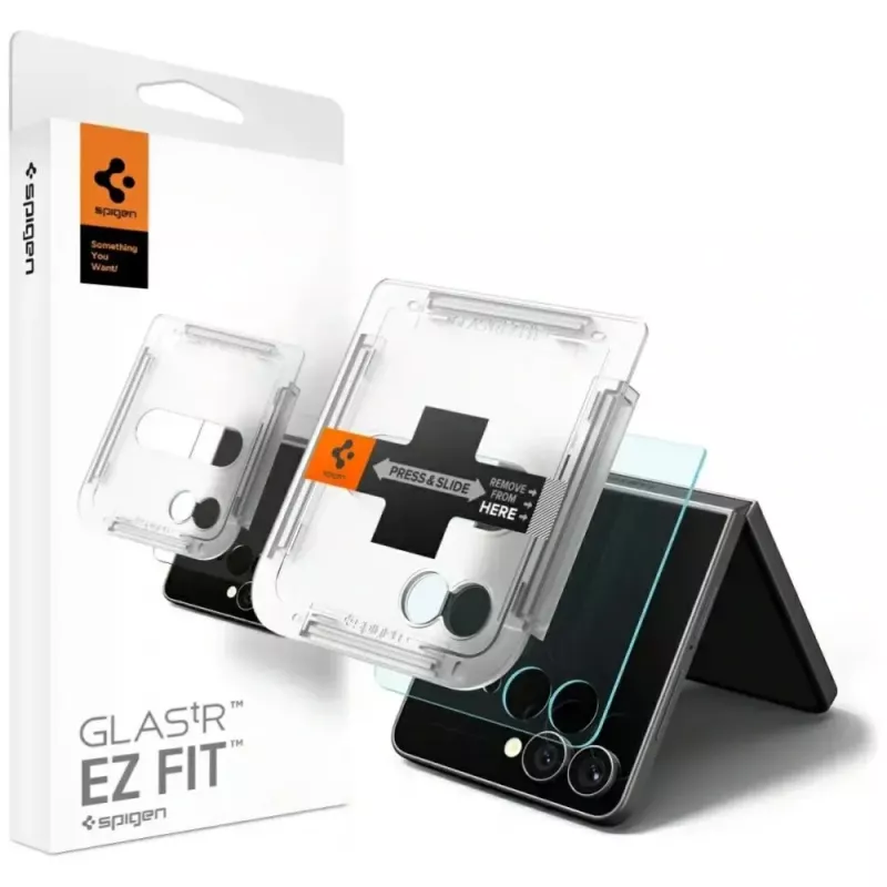 Lámina protectora de pantalla Spigen para Samsung Galaxy Z Flip 7 – HD Clear, lámina protectora transparente ultrafina