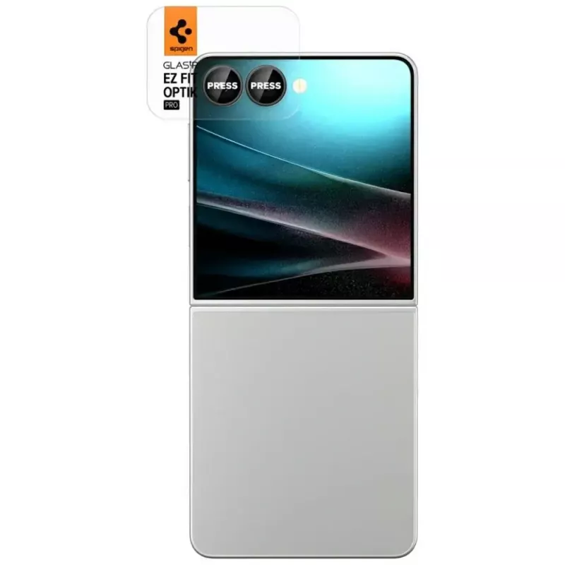 Cristal protector de cámara Spigen para Galaxy Z Flip 7 HD cristal pack de 2