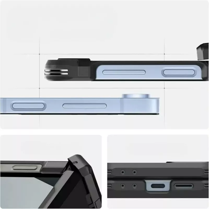 Funda protectora Spigen Tough Armor Pro Mag para Galaxy Z Flip 7 FE — negra