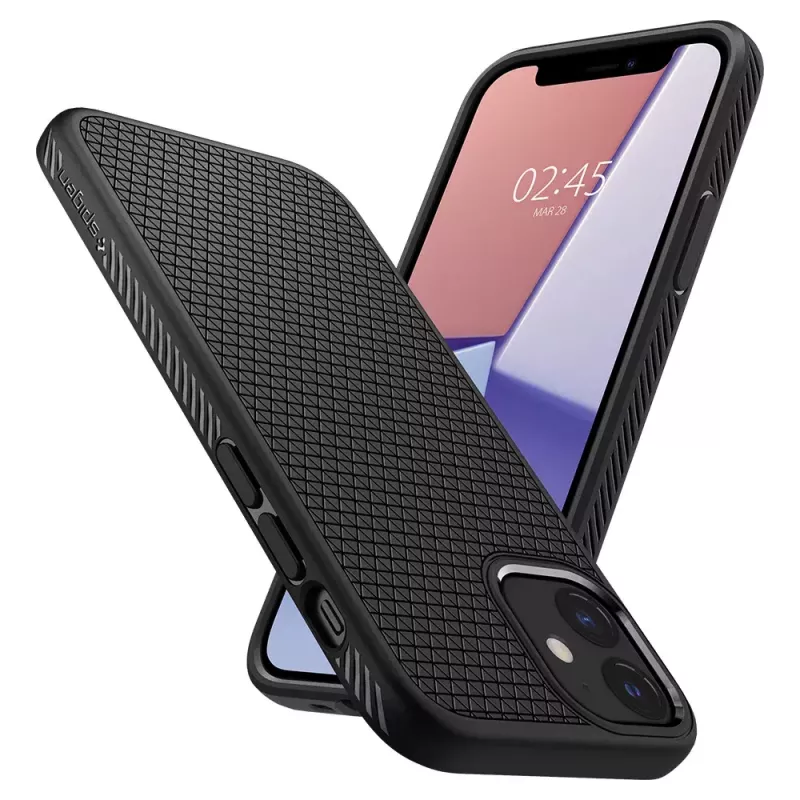Funda Spigen Liquid Air iPhone 12 12 Pro negra