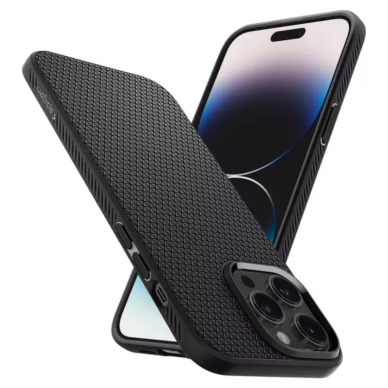 Funda Spigen Liquid Air iPhone 14 Pro Max 17 cm negra