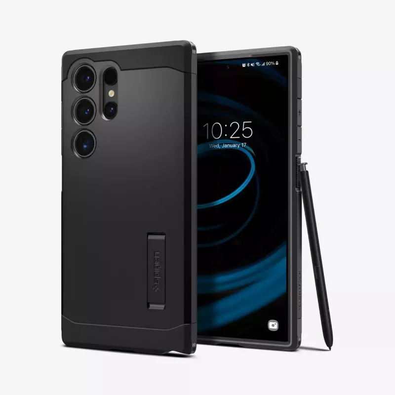 Funda para móvil Spigen Tough Armor negra Galaxy S24 Ultra 17,3 cm