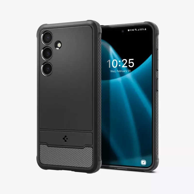 Funda para móvil Spigen Rugged Armor negra Samsung Galaxy S24 15,8 cm