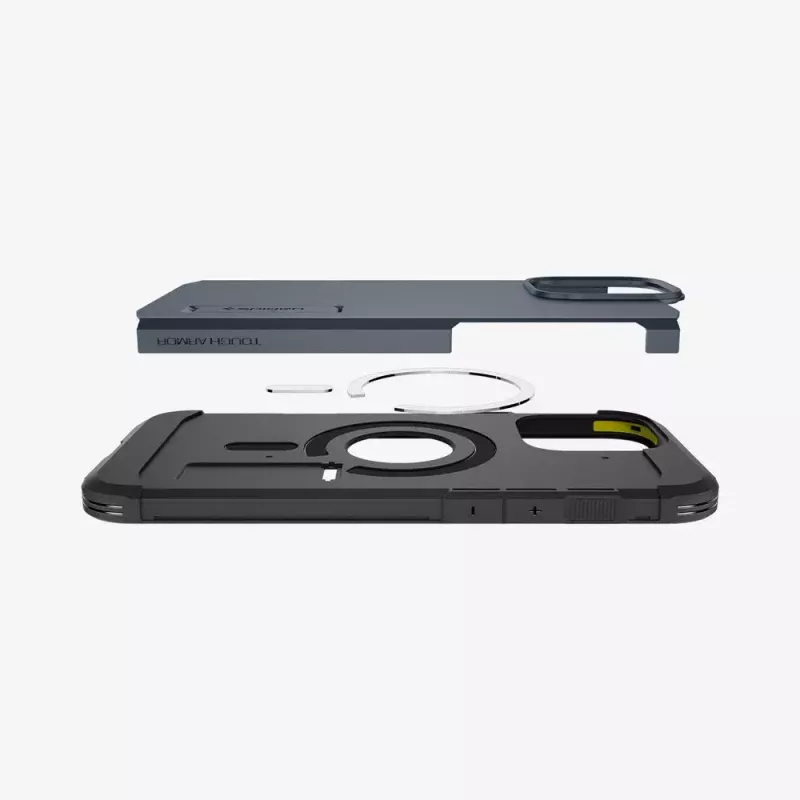 Funda para móvil Spigen Tough Armor AI funda gris para iPhone 16 Pro Max