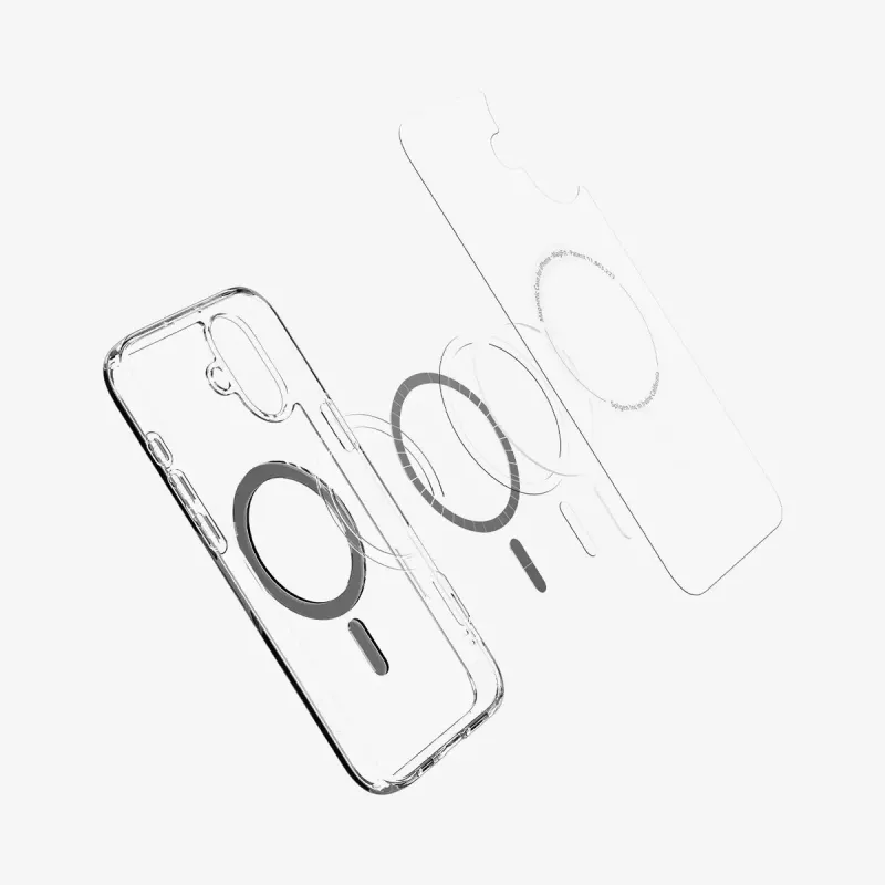 Funda para móvil Spigen Ultra Hybrid (MagFit) funda negra transparente para iPhone 16 Plus