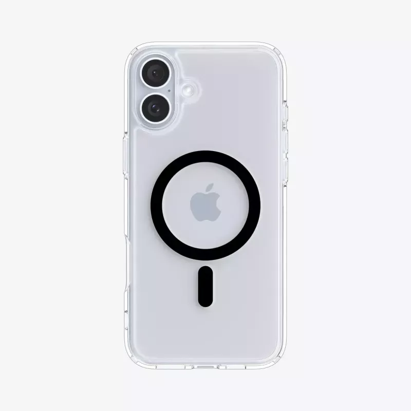 Funda para móvil Spigen Ultra Hybrid (MagFit) funda negra transparente para iPhone 16 Plus