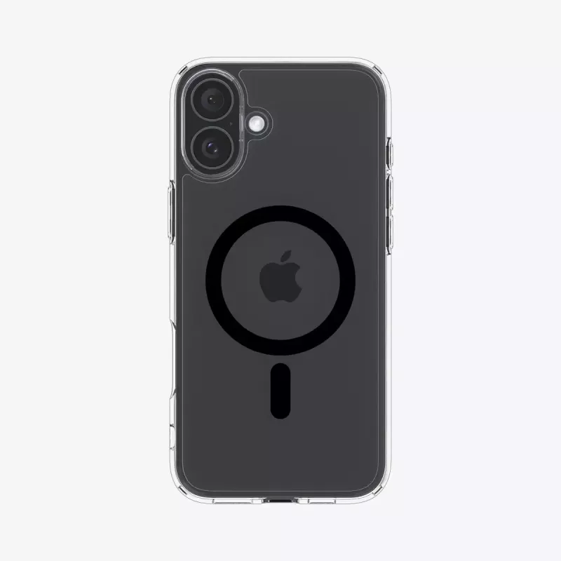 Funda para móvil Spigen Ultra Hybrid (MagFit) funda negra transparente para iPhone 16 Plus