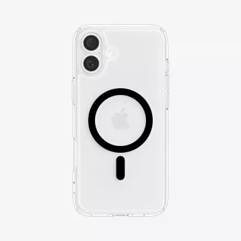 Funda para móvil Spigen Ultra Hybrid (MagFit) funda negra transparente para iPhone 16 Plus