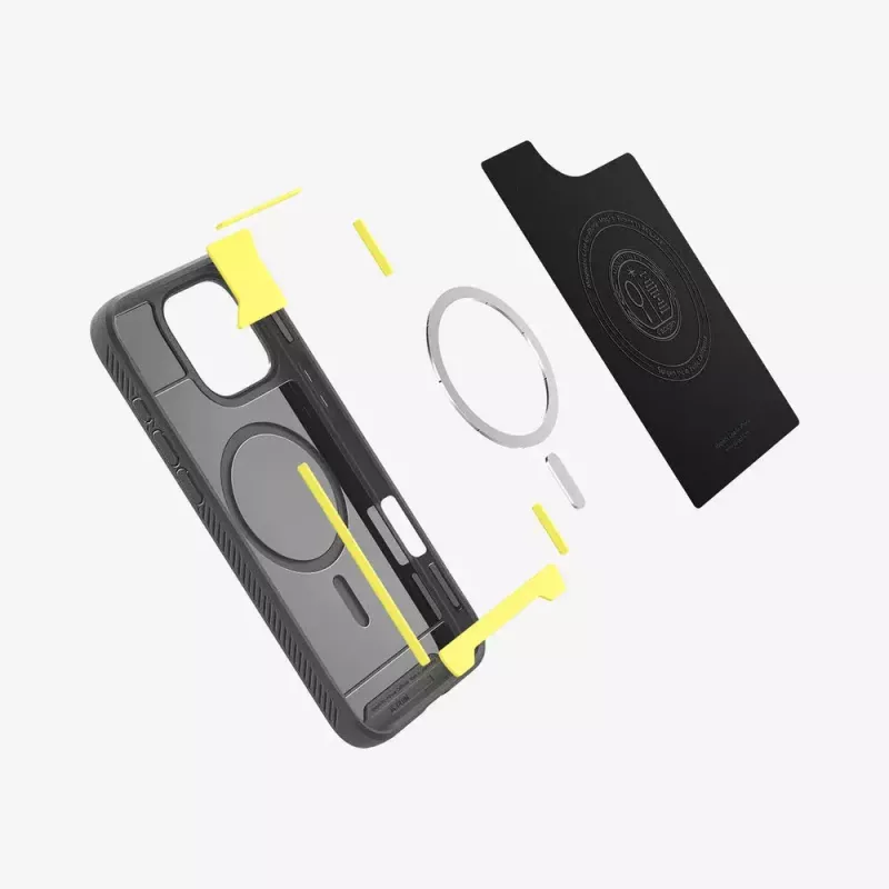 Funda para móvil Spigen Rugged Armor MagFit funda gris 16 cm