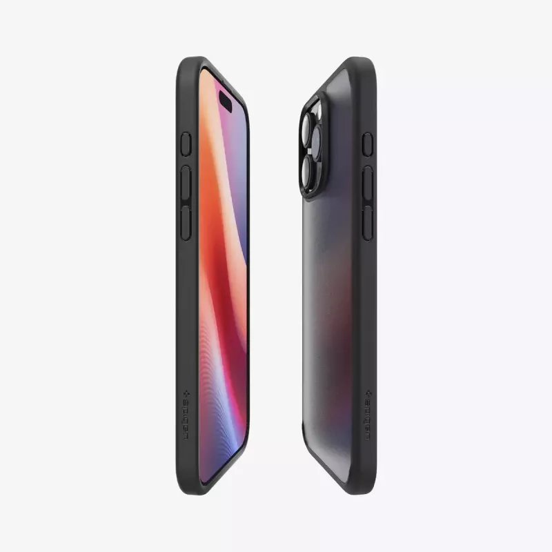 Funda para móvil Spigen Ultra Hybrid negra para iPhone 16 Pro 6,3