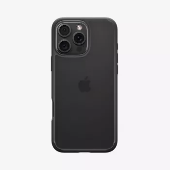 Funda para móvil Spigen Ultra Hybrid negra para iPhone 16 Pro 6,3