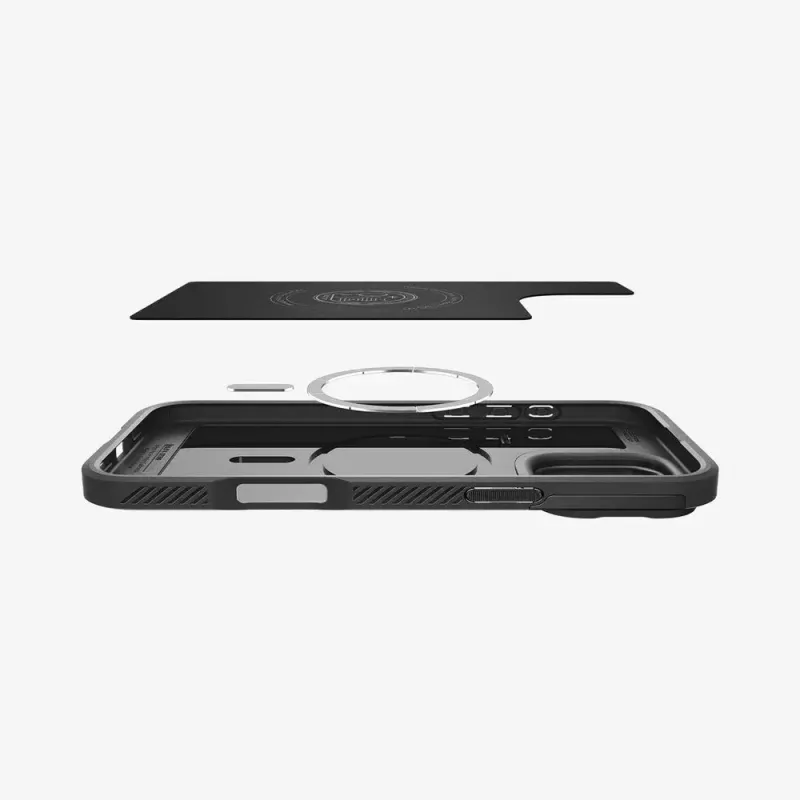 Funda para móvil Spigen Optik Armor funda negra para iPhone 16 Pro