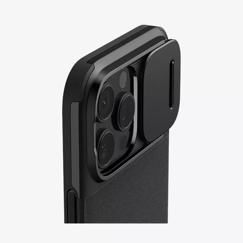 Funda para móvil Spigen Optik Armor funda negra para iPhone 16 Pro
