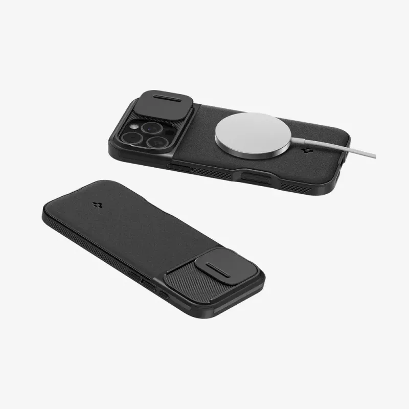 Funda para móvil Spigen Optik Armor funda negra para iPhone 16 Pro