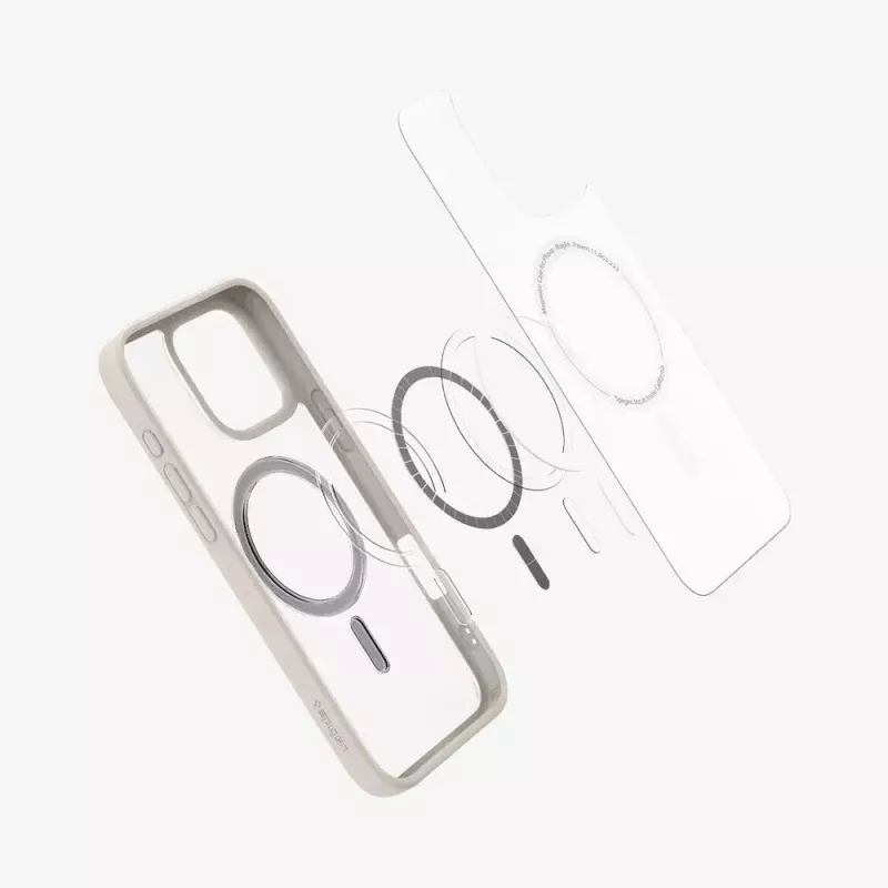 Spigen Ultra Hybrid (MagFit) funda para móvil beige transparente