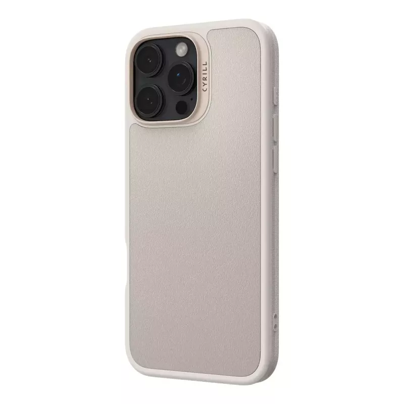 Funda CYRILL Kajuk Mag iPhone 16 Pro Max crema monocromático
