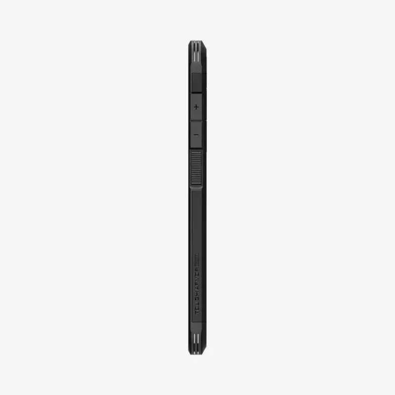 Funda Spigen Tough Armor Galaxy S24 FE negra con soporte de sobremesa