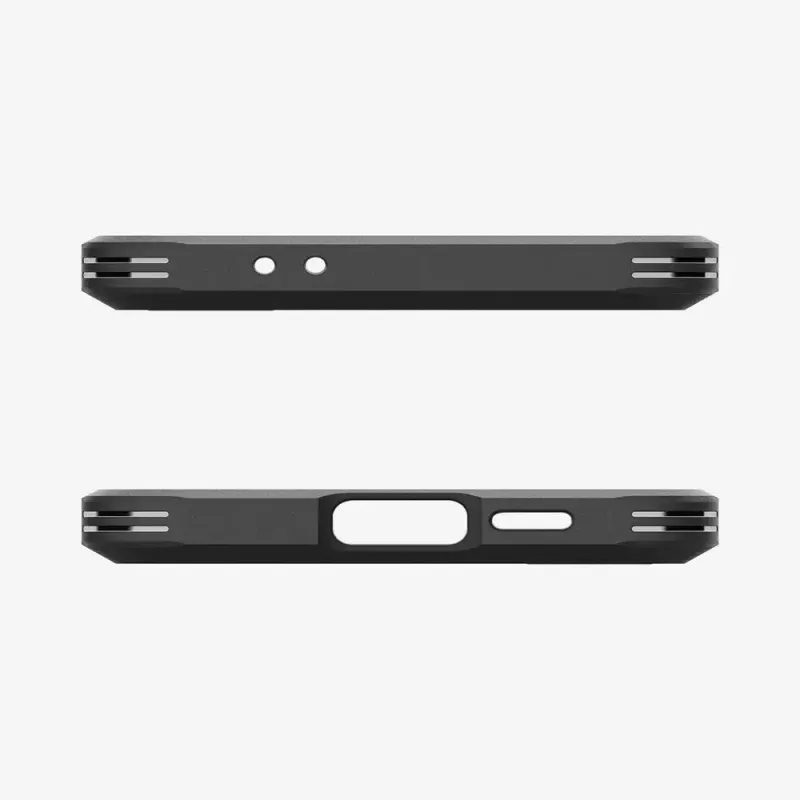 Funda Spigen Tough Armor Galaxy S24 FE negra con soporte de sobremesa