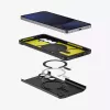Funda Spigen Tough Armor Galaxy S24 FE negra con soporte de sobremesa
