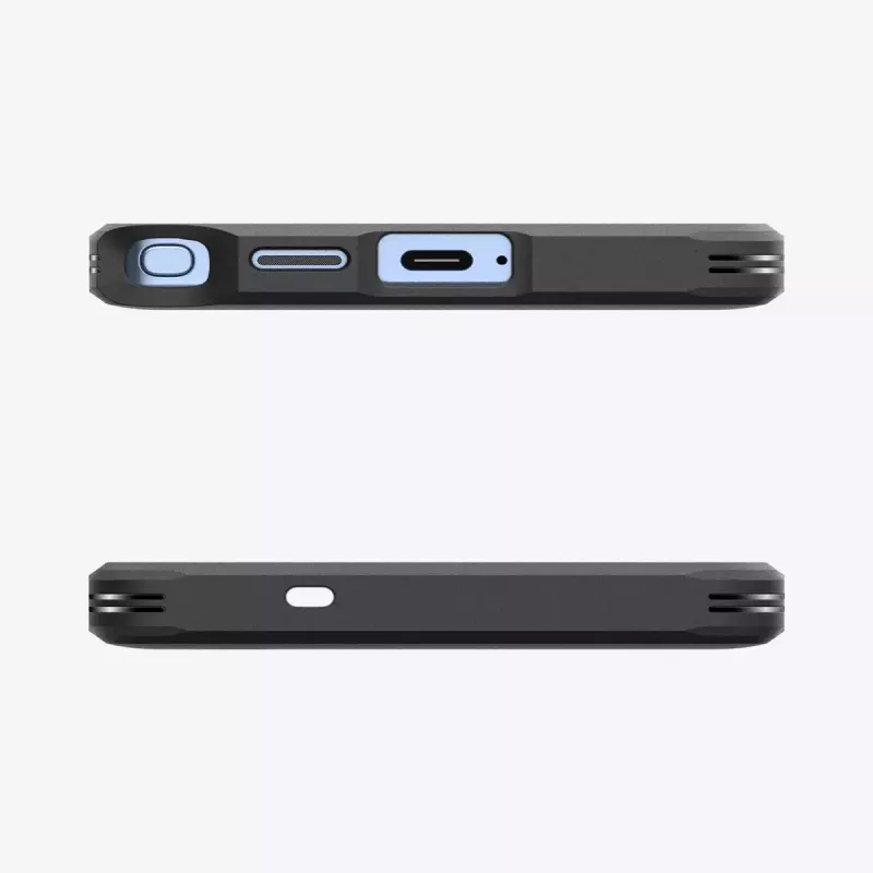 Funda Spigen Galaxy S25 Ultra Tough Armor AI negra con soporte de sobremesa