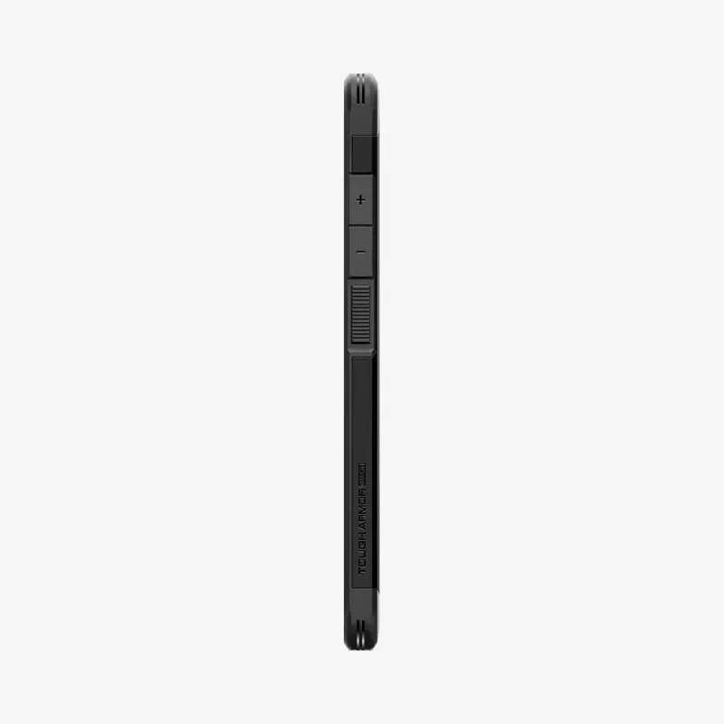 Funda Spigen Galaxy S25 Ultra Tough Armor AI negra con soporte de sobremesa