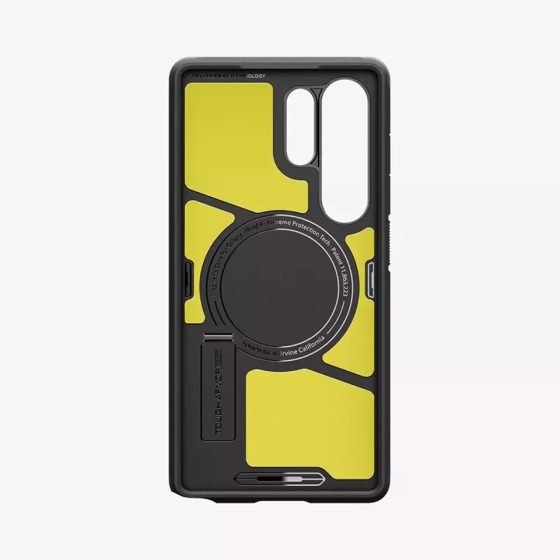 Funda Spigen Galaxy S25 Ultra Tough Armor AI gunmetal monocromático